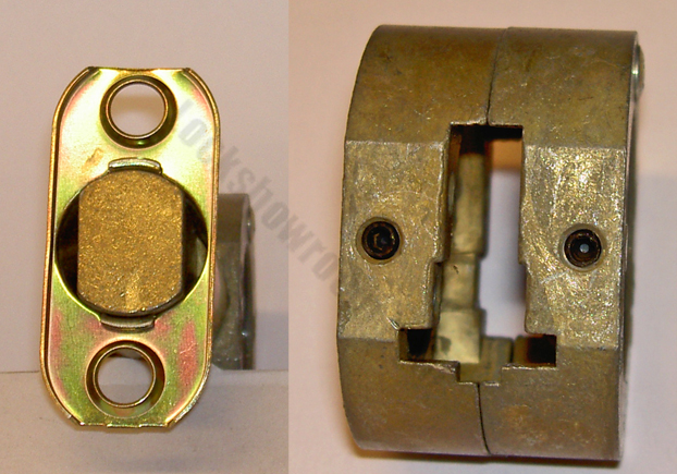 Period Brass Square PRIVACY Door Latch Kit & 8mm Broached Spindle POLISHED BRASS