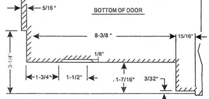 pivot door cutout